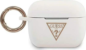 Guess Silicone Cover for Airpods Pro Triangle White