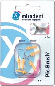 Miradent Pic-Brush Ersatz Interdentalbürste x-fine gelb, 6 Stück