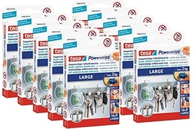 tesa Powerstrips Klebestreifen large weiß, 20mm/50mm, 10 Stück
