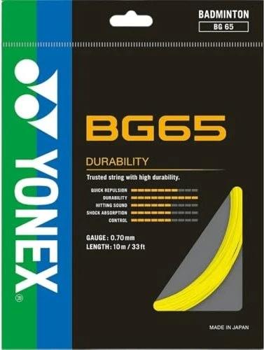 Yonex BG65 Badmintonsaite gelb 10m