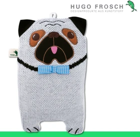 Hugo Frosch Mops Strickbezug Kinder Öko-Wärmflasche beige-melange