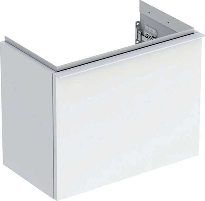 Geberit iCon Unterschrank für Handwaschbecken mit einer Schublade 52cm, Korpus und Front: weiß/lackiert hochglänzend, Griff: weiß/pulverbeschichtet matt