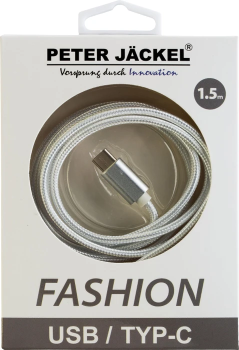 Peter Jäckel Fashion Cable USB-A/USB-C 1.5m weiß