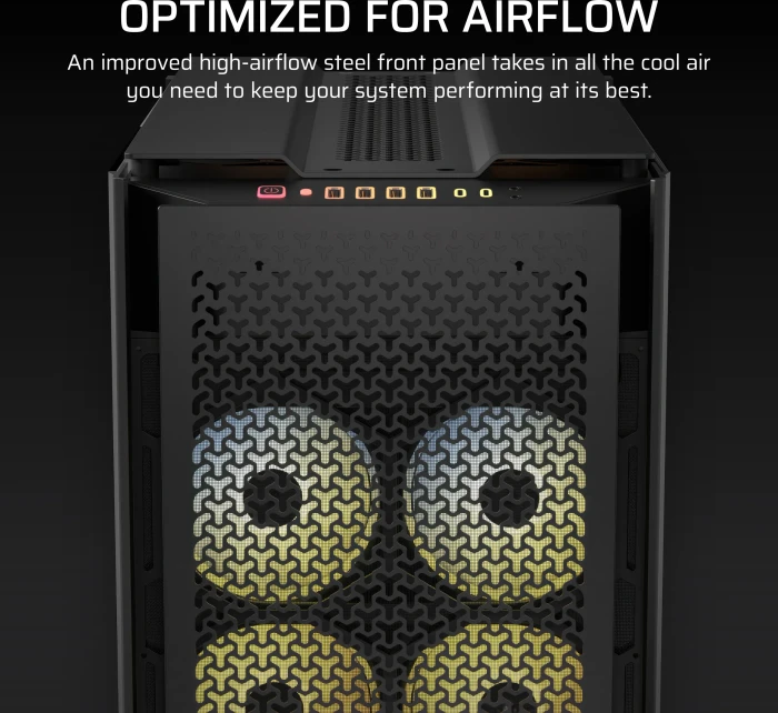 Corsair 9000D RGB Airflow Black, Glasfenster