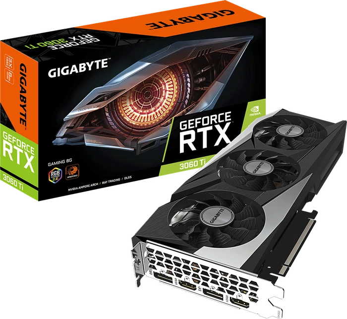 GIGABYTE GeForce RTX 3060 Ti Gaming 8G, 8GB GDDR6, 2x HDMI, 2x DP