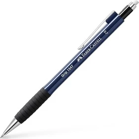 Faber-Castell Grip 1347 Druckbleistift 0.7mm graphit, schwarz/blau, Radierer