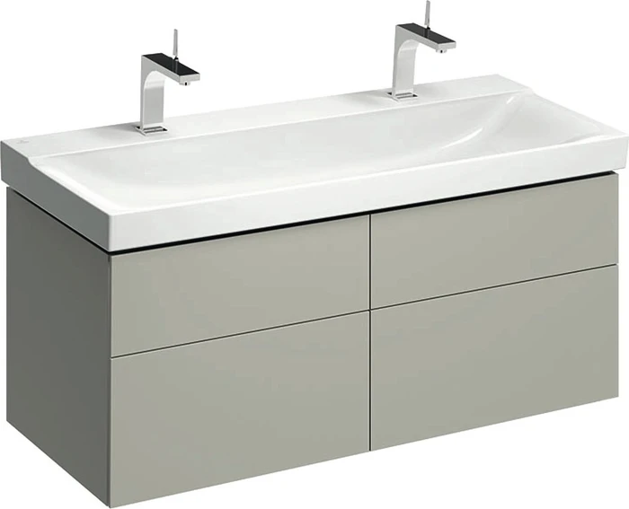 Geberit Xeno² Unterschrank für Waschtisch 117.4x53x46.2cm, 4 Schubladen, greige