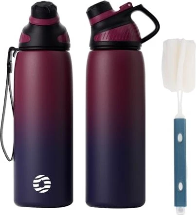 FJbottle Magnetische Isolierflasche 800ml rot/violett