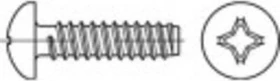 Toolcraft Kreuzschlitz galvanisch verzinkt Linsenblechschraube, 3.9x22mm, 1000 Stück