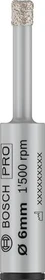 Bosch Professional PRO Ceramic Dry Diamant-Trockenbohrkrone, 6x33mm, 1 Stück