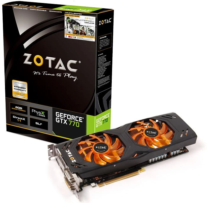 Zotac GeForce GTX 770, 4GB GDDR5, 2x DVI, HDMI, DP