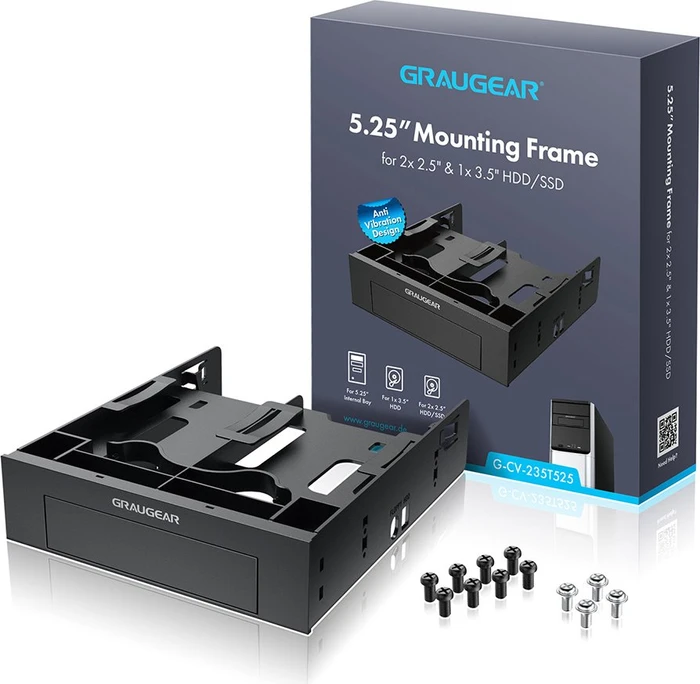 Graugear G-CV-235T525, 5.25" auf 2x 2.5", 1x 3.5", schwarz
