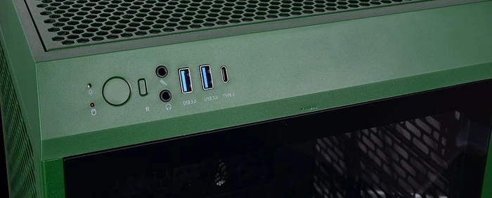 Thermaltake The Tower 200 Racing Green, grün, Glasfenster, Mini-ITX