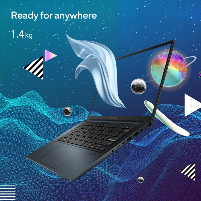ASUS VivoBook Pro 14 OLED M3401QA-KM065W, Quiet Blue, Ryzen 5 5600H, 8GB RAM, 512GB SSD, DE
