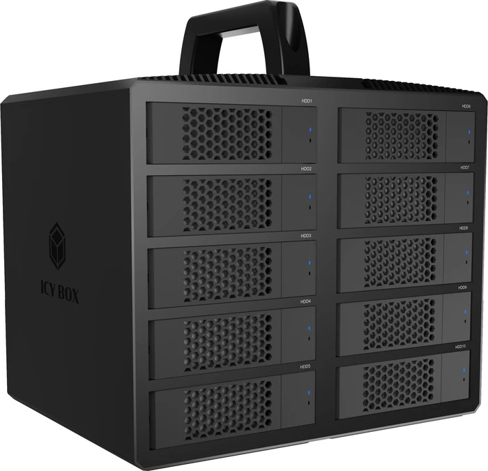 RaidSonic Icy Box IB-3710-C31, Diamond Case 3710, 10x 2.5"/3.5", USB-C 3.1