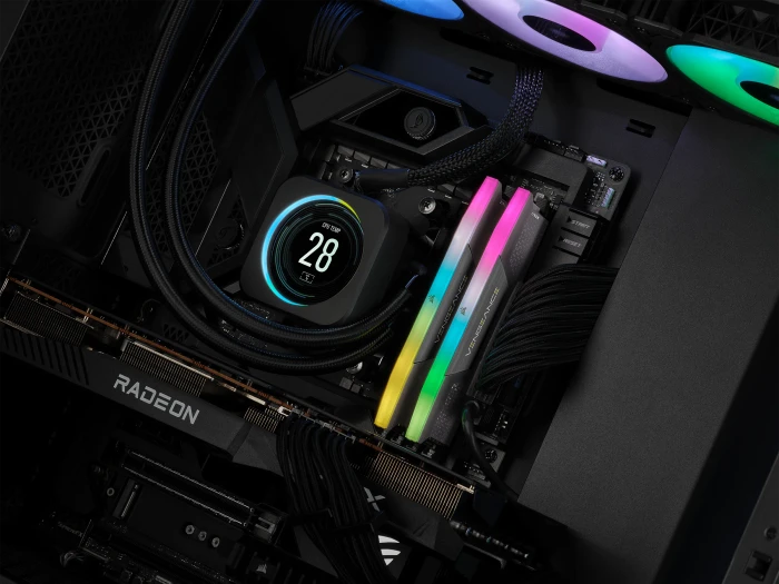 Corsair Vengeance RGB grau UDIMM 32GB Kit, DDR5-6000, CL36-44-44-96