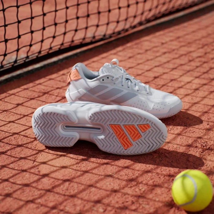 adidas Adizero Ubersonic 5 cloud white/halo blue/beam orange (Herren)