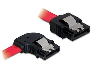 DeLOCK SATA Kabel rot 0.5m mit Arretierung, links/gerade