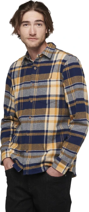 Black Diamond Project Flannel Hemd langarm indigo/gold plaid (Herren)