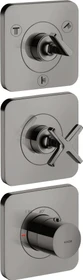 Hansgrohe Axor Citterio E Thermostatmodul 380/120 Kontrollfeld für 3 Verbraucher polished black chrome