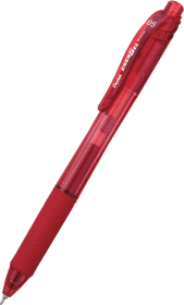 Pentel EnerGel X BLN105 0.5mm/0.25mm Gelroller rot/transparent