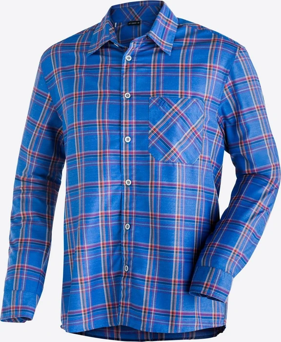 Maier Sports Claas Hemd langarm ombre blue/blue check (Herren)