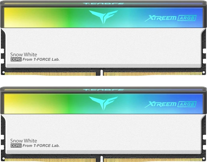 TeamGroup T-Force XTREEM ARGB Snow White UDIMM 64GB Kit, DDR5-6400, CL34-44-44-84