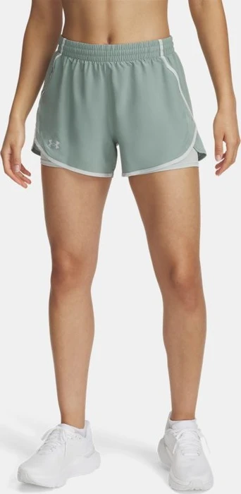Under Armour Fly By 2-in-1 Laufhose kurz silica green/hydro green/reflective (Damen)
