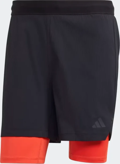 adidas Power Workout Two-In-One Hose kurz black/bright red (Herren)