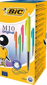BIC M10 Original Ultracolors 0.4mm Kugelschreiber (Mine) sortiert, 50er-Set