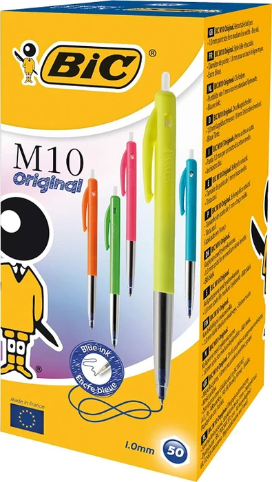 BIC M10 Original Ultracolors 0.4mm Kugelschreiber (Mine) sortiert, 50er-Set