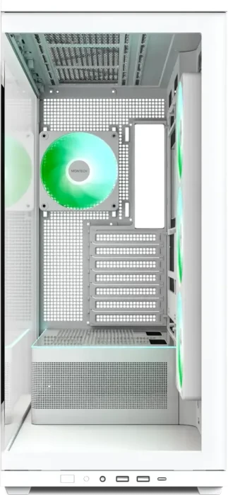 Montech TG3, weiß, Glasfenster