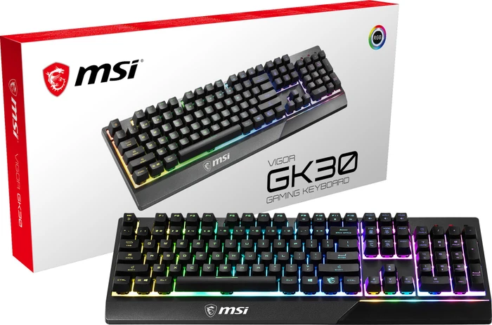 MSI Vigor GK30, LEDs RGB, USB, ES
