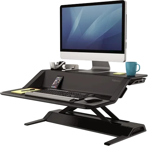 Fellowes Lotus Sit-Stand Workstation, Notebook-Stand, schwarz