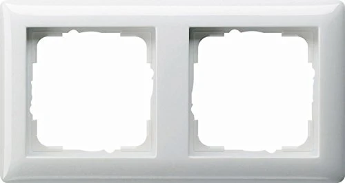 Gira Standard 55 Abdeckrahmen 2fach, reinweiß glänzend