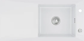 systemceram Siro 100 Einbau Becken rechts mit Ablauffernbedienung satin