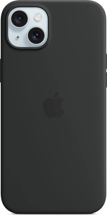 Apple Silikon Case mit MagSafe für iPhone 15 Plus schwarz
