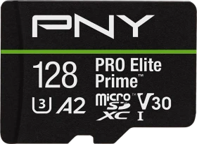 PNY Pro Elite Prime R200/W150 128GB, UHS-I U3, A2, Class 10