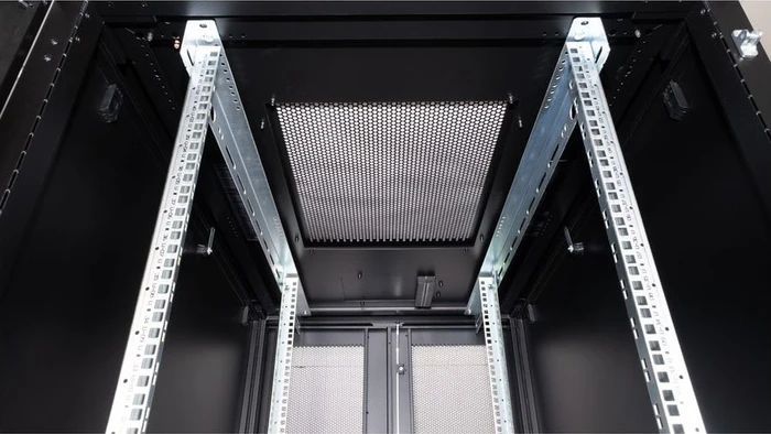 Roline / Secomp Pro Serie 19" Serverschrank 42HE, montiert, Gitternetztür, IP20, RAL 9005, 1200mm tief