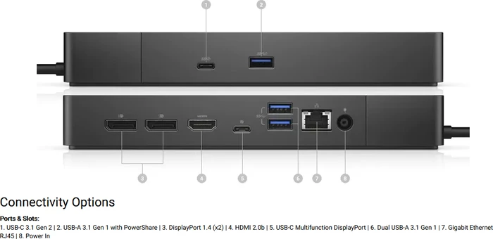 Dell Dock WD19S, 130W, USB-C 3.1 [Stecker]