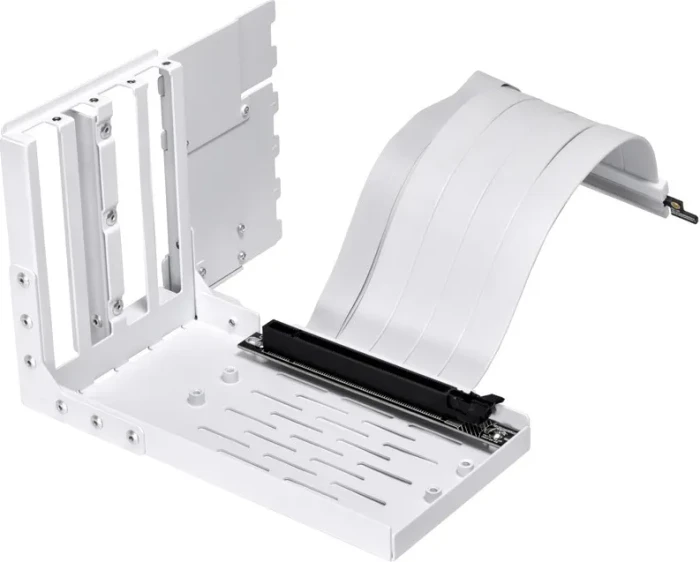 Lian Li Riser Card, inkl. PCI-Slot Blende für Lian Li, gewinkelt, PCIe 4.0, 200mm, weiß