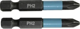 Makita Impact Black Kreuzschlitz Bit 1/4", PH2x50mm, 2 Stück