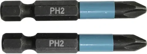 Makita Impact Black Kreuzschlitz Bit 1/4", PH2x50mm, 2 Stück