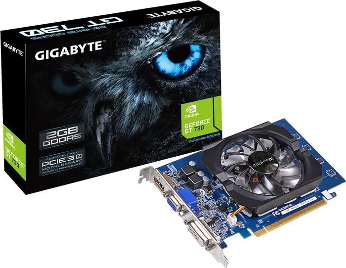 GIGABYTE GeForce GT 730 (Rev. 2.0), 2GB GDDR5, VGA, DVI, HDMI