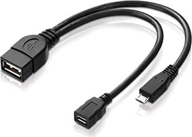 Adaptare USB OTG Adapterkabel, Micro-B Stecker/Micro-B Buchse/USB-A (40228)