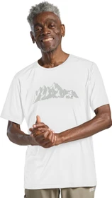 Jack Wolfskin Peak Graphic Funktionsshirt kurzarm new mountain stark white (Herren)