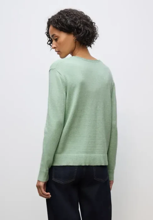 Street One Kuscheliger V-Neck Pullover serene green mel. (Damen)