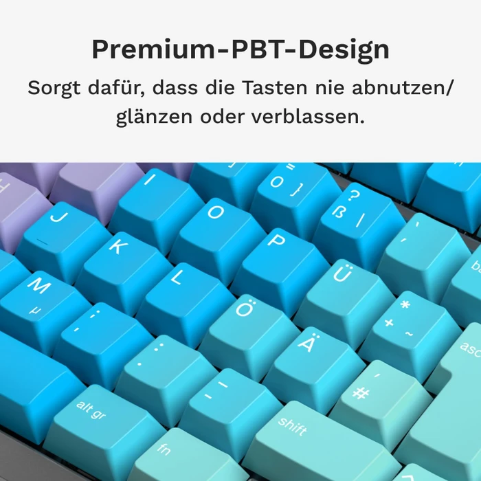 Glorious GPBT Gradient V2 Keycaps, Kunststoff (PBT), Daydream, mehrfarbig, 135 Tasten, ISO-DE