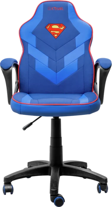 Trust Gaming GXT 703SM Revvo Kids Superman Edition Gamingstuhl, blau/rot