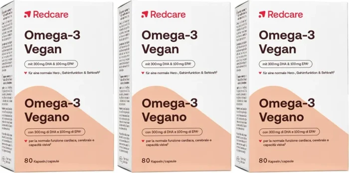 Redcare Omega-3 vegan Kapseln, 240 Stück (3x 80 Stück)